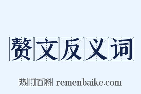 赘文反义词是什么意思的图片
